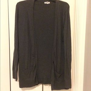 Simple gray cardigan.